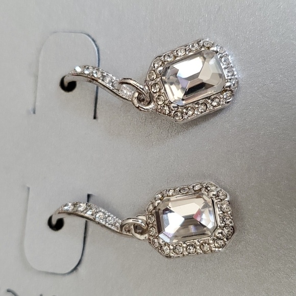 Silver Plated Crystal Earrings - Picture 1 of 4
